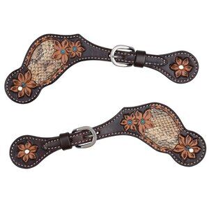 Circle Y Python Pass Spur Straps 1039-35-SV